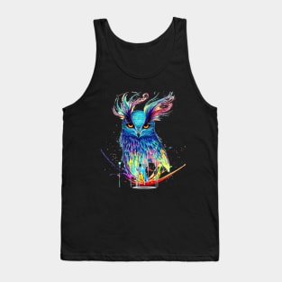 Graphic Design Colourful Owl Tank Top